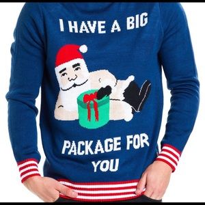 Tipsy Elves - Christmas Sweater - Blue - XL